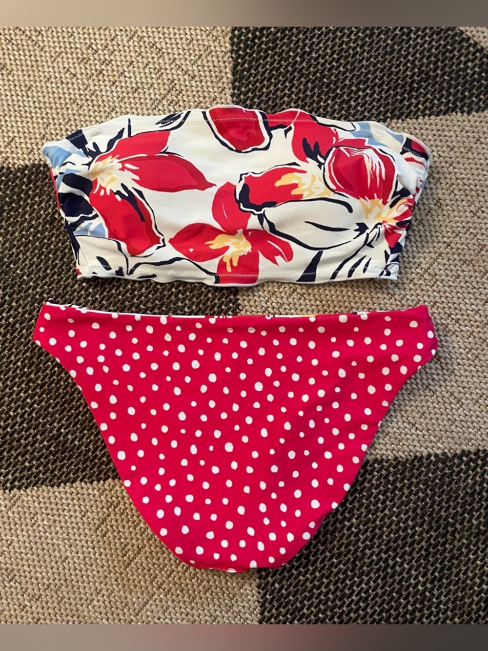 SO. Bikini Swimsuit Set, Halter Top & Reversible Bottom in Tropical Floral Print - Picture 5 of 6
